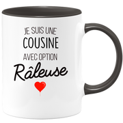 quotedazur - Mug Je Suis Une Cousine Avec Option Râleuse - Cadeau Idéal Pour Cousine - Cadeau Personnalisé Pour Femme - Cadeau Original Pour Anniversaire Ou Noël