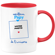 Mug Meilleur Papy de l'univers - Mug personnalisé avec photo famille