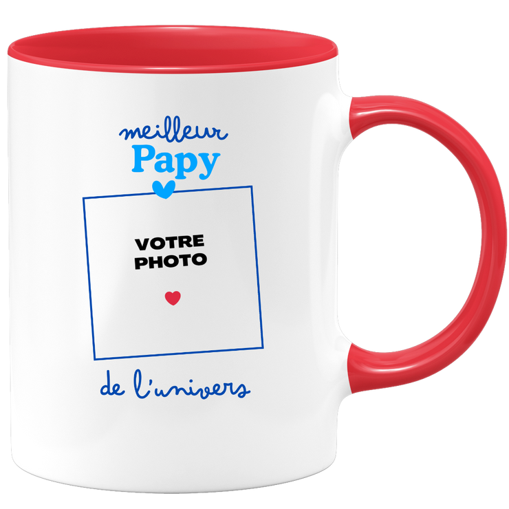 Mug Meilleur Papy de l'univers - Mug personnalisé avec photo famille