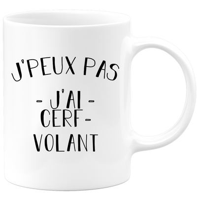 quotedazur - Mug Je Peux Pas J'ai Cerf volant - Cadeau Humour Sport - Idée Cadeau Original - Tasse Cerf volant - Idéal Pour Anniversaire Ou Noël