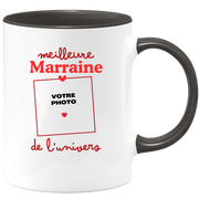 Mug Meilleure Marraine de l'univers - Mug personnalisé avec photo famille