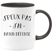 quotedazur - Mug Je Peux Pas J'ai Baton defense - Cadeau Humour Sport - Idée Cadeau Original - Tasse Baton defense - Idéal Pour Anniversaire Ou Noël