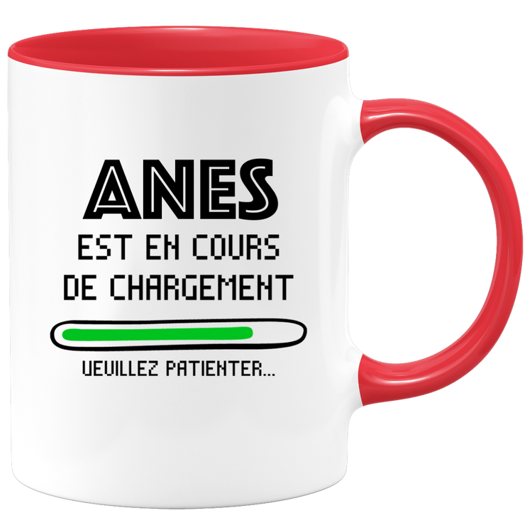 quotedazur - Mug Anes Est En Cours De Chargement Veuillez Patienter - Cadeau Anes Prénom Homme Personnalisé - Cadeau Annniversaire Noël Adolescent Collègue