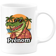Mug Crocodile Retraité Personnalisé - Personnalisable Ajoutez un Prénom
