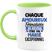 QUOTEDAZUR - Mug Chaque Amoureux Formidable Se Révèle Être Un Marié Exceptionnel - Cadeau Futur Marié - Surprise Annonce Grossesse Garçon/Fille Naissance Bébé Gender Reveal