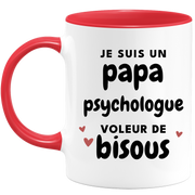 quotedazur - Mug I Am A Psychologist Thieving Kisses Dad - Original Father's Day Gift - Gift Idea For Dad Birthday - Gift For Future Dad Birth