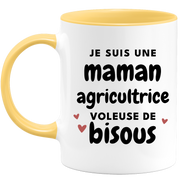 quotedazur - Mug I am a kiss-stealing farmer mom - Original Mother's Day Gift - Gift Idea For Mom Birthday - Gift For Future Mom Birth