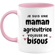 quotedazur - Mug I am a kiss-stealing farmer mom - Original Mother's Day Gift - Gift Idea For Mom Birthday - Gift For Future Mom Birth