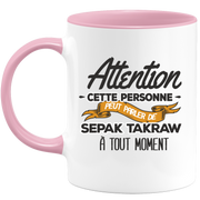 quotedazur - Mug This Person Can Talk About Sepak Takraw At Any Time - Sport Humor Gift - Original Gift Idea - Sepak Takraw Mug - Birthday Or Christmas