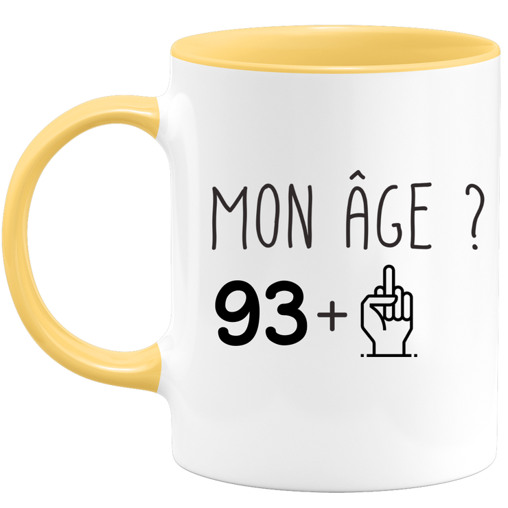 quotedazur - Mug Idée Cadeau 94 ans Homme Femme - Cadeau Anniversaire 94 Ans - Idée Cadeau Original, Humour, Drôle, Rigolo, Fun - Mug Tasse Café Thé Pas Cher