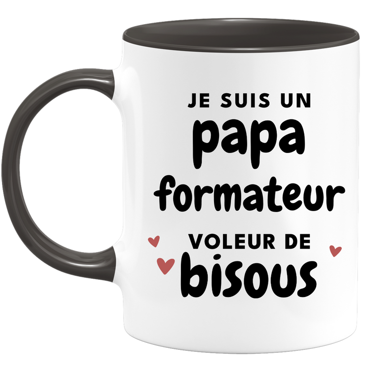 quotedazur - Mug I Am A Dad Trainer Kiss Thief - Original Father's Day Gift - Gift Idea For Dad Birthday - Gift For Future Dad Birth