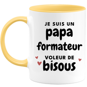 quotedazur - Mug I Am A Dad Trainer Kiss Thief - Original Father's Day Gift - Gift Idea For Dad Birthday - Gift For Future Dad Birth
