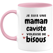 quotedazur - Mug je suis une maman Caviste voleuse de bisous - Cadeau Fête Des Mères Original - Idée Cadeau Pour Anniversaire Maman - Cadeau Pour Future Maman Naissance