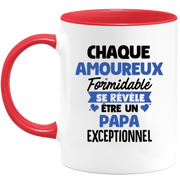 QUOTEDAZUR - Mug Chaque Amoureux Formidable Se Révèle Être Un Papa Exceptionnel - Cadeau Futur Papa - Surprise Annonce Grossesse Garçon/Fille Naissance Bébé Gender Reveal