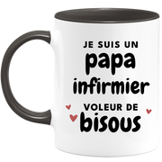 quotedazur - Mug I Am A Nurse Thief Of Kisses Dad - Original Father's Day Gift - Gift Idea For Dad Birthday - Gift For Future Dad Birth