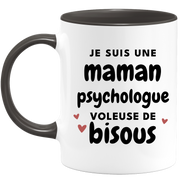 quotedazur - Mug I'm A Psychologist Mom Thief Of Kisses - Original Mother's Day Gift - Gift Idea For Mom Birthday - Gift For Future Mom Birth