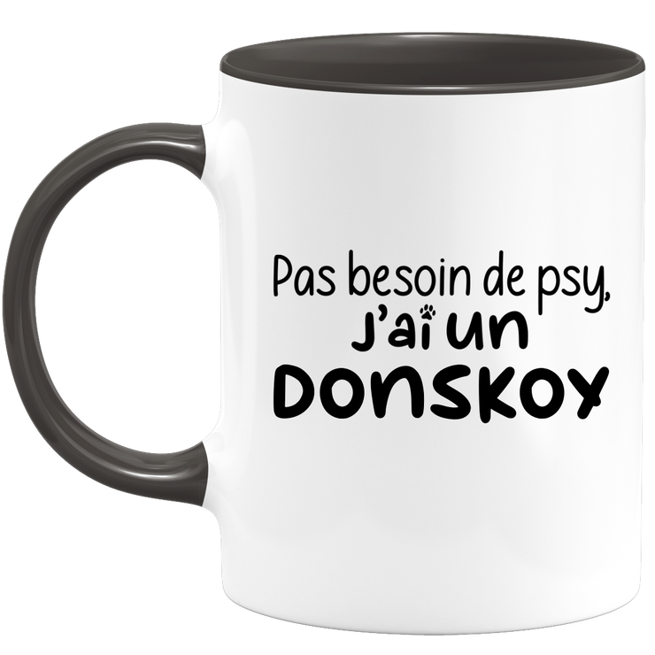 quotedazur - Mug Pas Besoin De Psy J'ai Un Donskoy - Cadeau Humour Chat - Tasse Originale Animaux Cadeau Noël Anniversaire