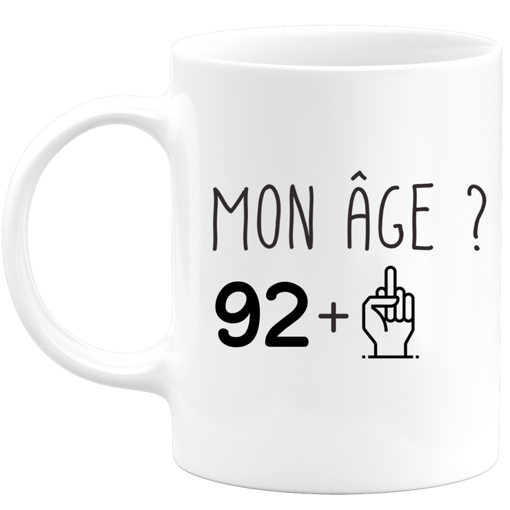 quotedazur - Mug Idée Cadeau 93 ans Homme Femme - Cadeau Anniversaire 93 Ans - Idée Cadeau Original, Humour, Drôle, Rigolo, Fun - Mug Tasse Café Thé Pas Cher