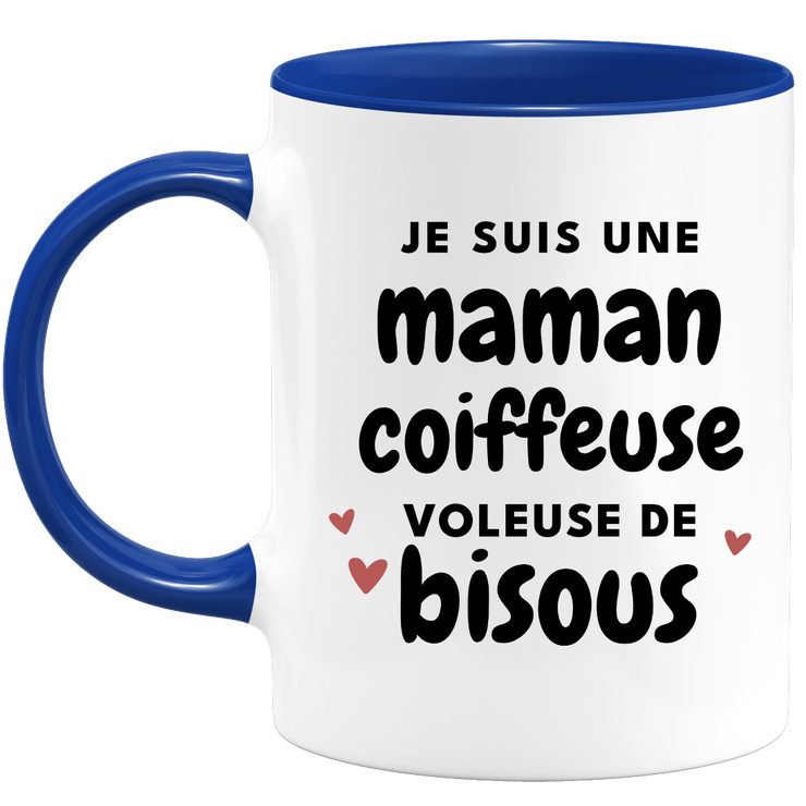 quotedazur - Mug I'm a Hairdresser Mom Thief of Kisses - Original Mother's Day Gift - Gift Idea for Mom's Birthday - Gift for Future Mom Birth