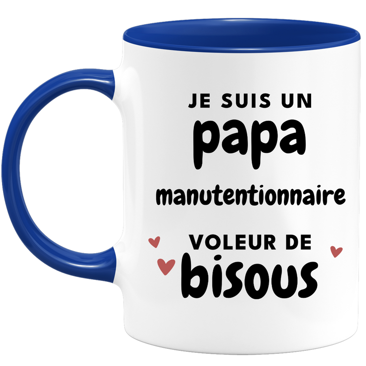 quotedazur - Mug I Am A Handler Dad Who Steals Kisses - Original Father's Day Gift - Gift Idea For Dad Birthday - Gift For Future Dad Birth