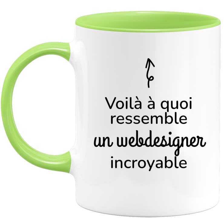quotedazur - Mug Voilà à Quoi Ressemble Un Webdesigner Incroyable - Cadeau Webdesigner - Idée Cadeau Anniversaire - Idée Pour Une Attention Originale Webdesigner