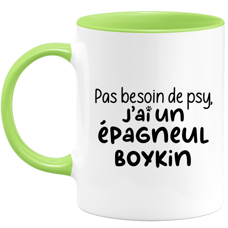 quotedazur - Mug Pas Besoin De Psy J'ai Un épagneul Boykin - Cadeau Humour Chien - Tasse Originale Animaux Cadeau Noël Anniversaire