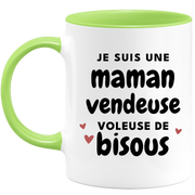 quotedazur - Mug I'm a kiss-stealing mom - Original Mother's Day gift - Gift idea for mom's birthday - Gift for future mom birth