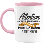 quotedazur - Mug This Person Can Talk About Stick Twirling At Any Time - Sport Humor Gift - Original Gift Idea - Stick Twirling Mug - Birthday Or Christmas