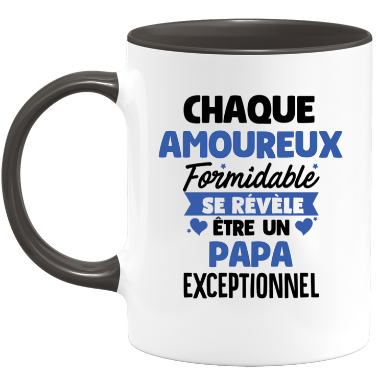 QUOTEDAZUR - Mug Chaque Amoureux Formidable Se Révèle Être Un Papa Exceptionnel - Cadeau Futur Papa - Surprise Annonce Grossesse Garçon/Fille Naissance Bébé Gender Reveal