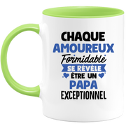 quotedazur - Mug Chaque Amoureux Formidable Se Révèle Être Un Papa Exceptionnel - Cadeau Futur Papa - Surprise Annonce Grossesse Garçon/Fille Naissance Bébé Gender Reveal
