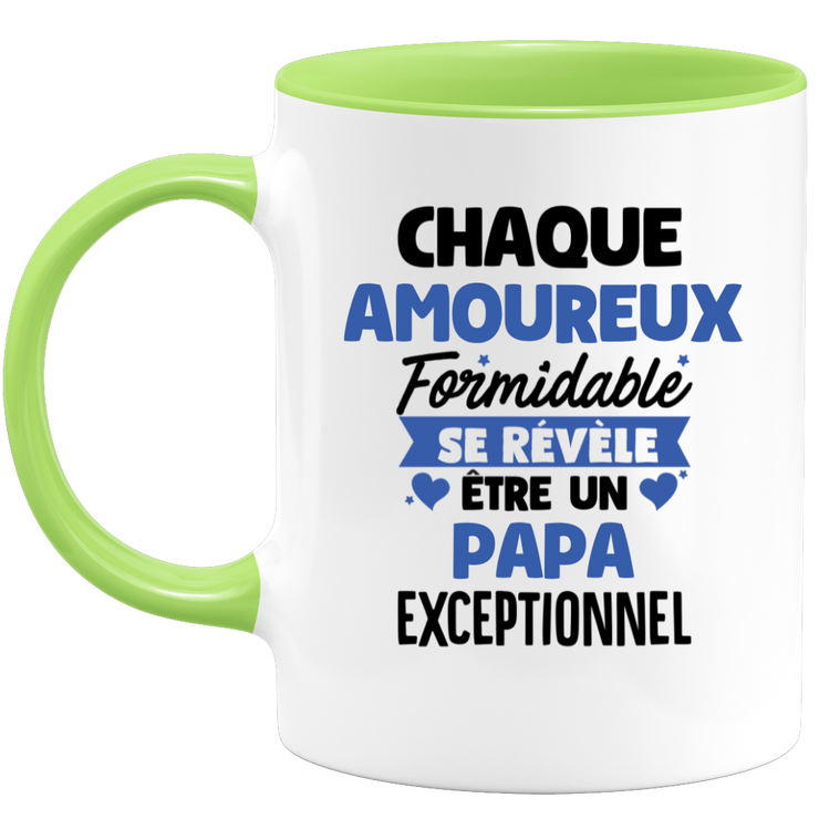 QUOTEDAZUR - Mug Chaque Amoureux Formidable Se Révèle Être Un Papa Exceptionnel - Cadeau Futur Papa - Surprise Annonce Grossesse Garçon/Fille Naissance Bébé Gender Reveal