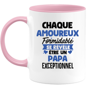 QUOTEDAZUR - Mug Chaque Amoureux Formidable Se Révèle Être Un Papa Exceptionnel - Cadeau Futur Papa - Surprise Annonce Grossesse Garçon/Fille Naissance Bébé Gender Reveal