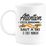 quotedazur - Mug This Person Can Talk About Ski Jumping At Any Time - Sport Humor Gift - Original Gift Idea - Ski Jumping Mug - Birthday Or Christmas