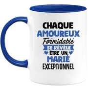 QUOTEDAZUR - Mug Chaque Amoureux Formidable Se Révèle Être Un Marié Exceptionnel - Cadeau Futur Marié - Surprise Annonce Grossesse Garçon/Fille Naissance Bébé Gender Reveal