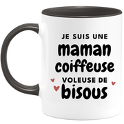 quotedazur - Mug I'm a Hairdresser Mom Thief of Kisses - Original Mother's Day Gift - Gift Idea for Mom's Birthday - Gift for Future Mom Birth