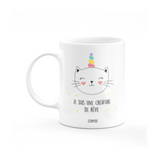 Mug licorne Je suis une creature de reve-cadeau_anniversaire_humour_homme_femme_noel-Ceramike