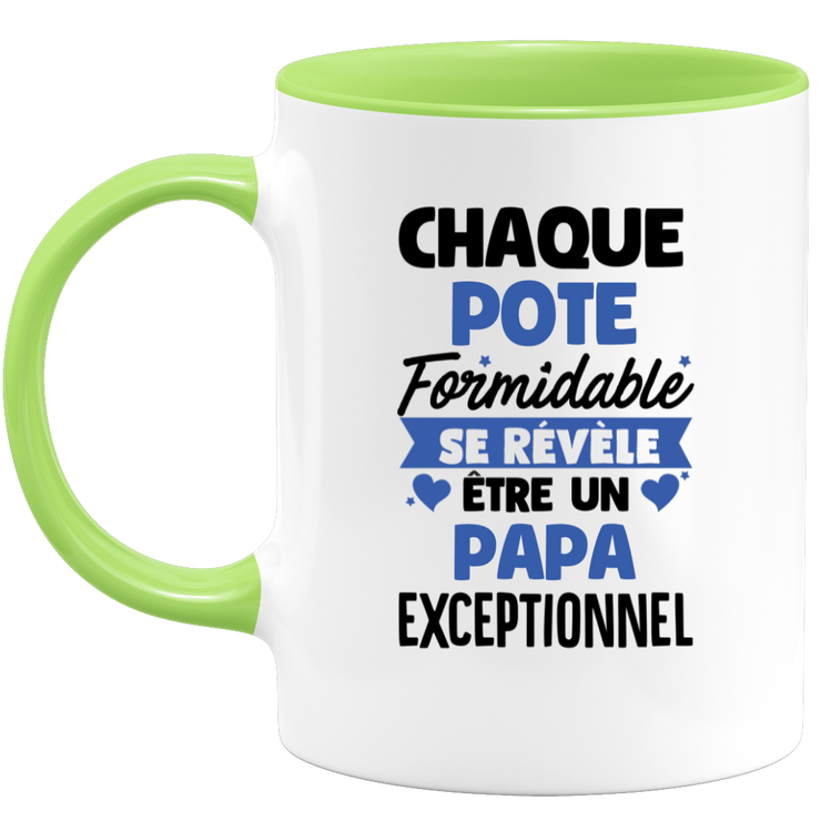 quotedazur - Mug Chaque Pote Formidable Se Révèle Être Un Papa Exceptionnel - Cadeau Futur Papa - Surprise Annonce Grossesse Garçon/Fille Naissance Bébé Gender Reveal