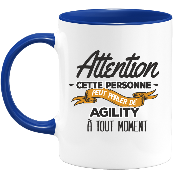 quotedazur - Mug This Person Can Talk About Agility At Any Time - Sport Humor Gift - Original Gift Idea - Agility Mug - Birthday Or Christmas