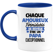 quotedazur - Mug Chaque Amoureux Formidable Se Révèle Être Un Papa Exceptionnel - Cadeau Futur Papa - Surprise Annonce Grossesse Garçon/Fille Naissance Bébé Gender Reveal