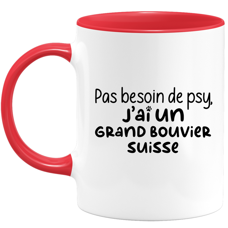 quotedazur - Mug No Need For Psy I Have A Great Swiss Mountain Dog - Dog Humor Gift - Original Mug Animals Christmas Birthday Gift