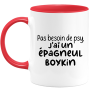 quotedazur - Mug Pas Besoin De Psy J'ai Un épagneul Boykin - Cadeau Humour Chien - Tasse Originale Animaux Cadeau Noël Anniversaire