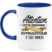 quotedazur - Mug This Person Can Talk About Gymnastics At Any Time - Sport Humor Gift - Original Gymnasium Gift Idea - Gymnastics Mug - Birthday Or Christmas