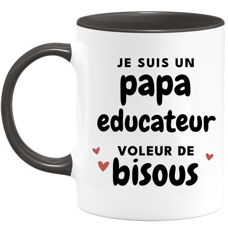 quotedazur - Mug I Am A Dad Educator Thief Of Kisses - Original Father's Day Gift - Gift Idea For Dad Birthday - Gift For Future Dad Birth