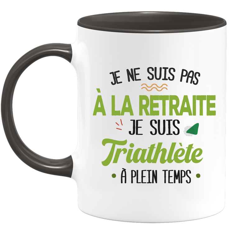 quotedazur - Retirement Mug I Am A Triathlete - Sport Humor Gift - Original Triathlon Retirement Gift Idea - Triathlete Cup - Retirement Departure Birthday Or Christmas