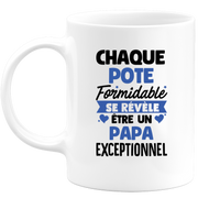 QUOTEDAZUR - Mug Chaque Pote Formidable Se Révèle Être Un Papa Exceptionnel - Cadeau Futur Papa - Surprise Annonce Grossesse Garçon/Fille Naissance Bébé Gender Reveal