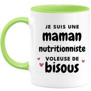 quotedazur - Mug Je Suis Une Maman Nutritionniste Voleuse De Bisous - Cadeau Fête Des Mères Original - Idée Cadeau Pour Anniversaire Maman - Cadeau Pour Future Maman Naissance
