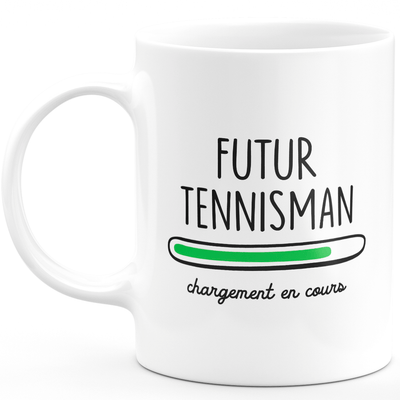 Future tennis player mug loading - gift for future tennis players
