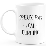 Mug je peux pas j'ai curling - cadeau humour anniversaire drôle pour curling