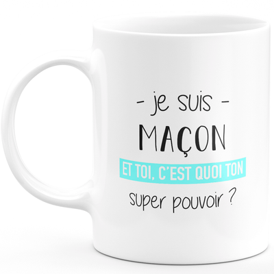 Super power mason mug - ideal funny humor mason man gift for birthday