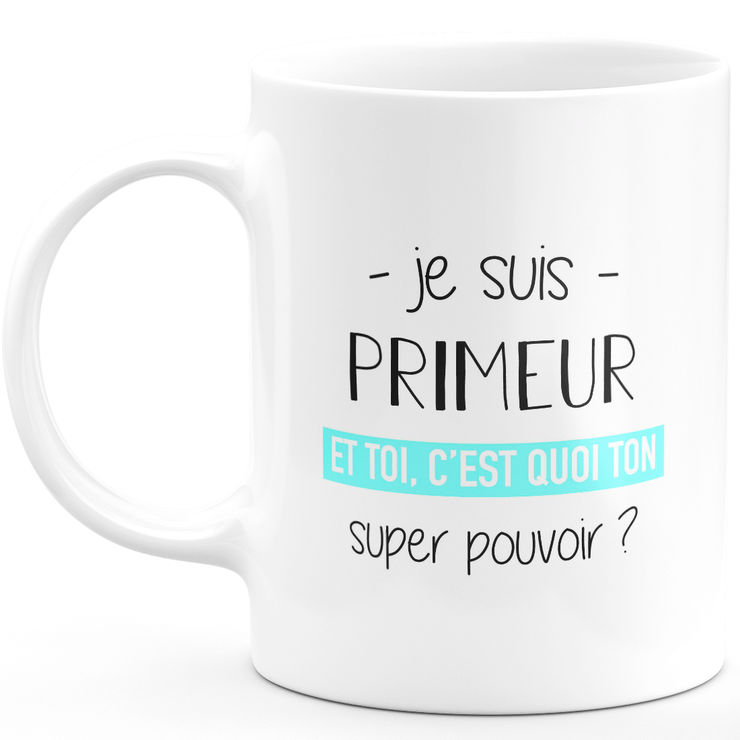 Super power scoop mug - funny humor scoop gift for men ideal for birthday